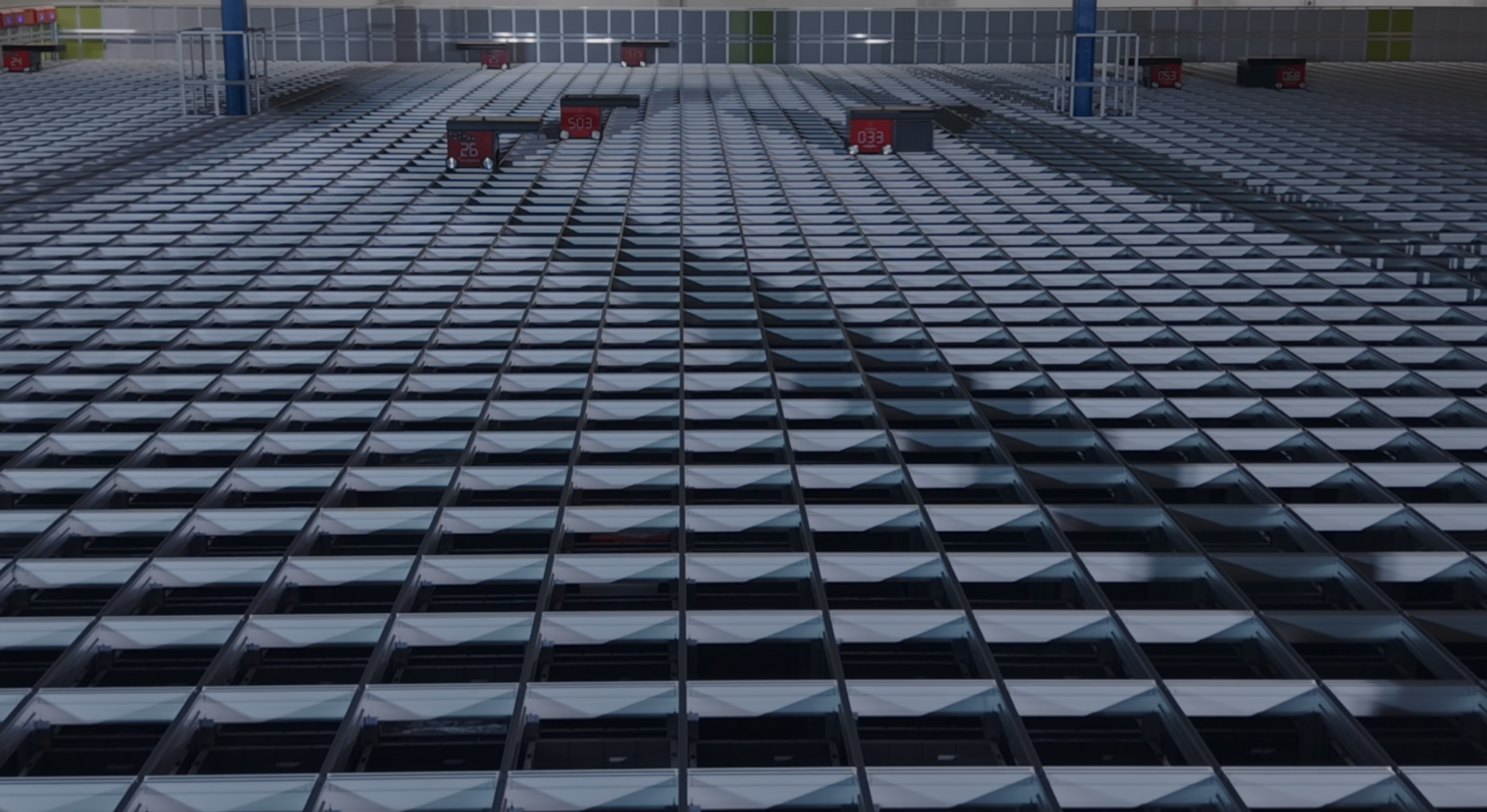 Birdsview photo of the XXL AutoStore grid.