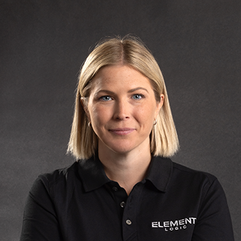 Bildet viser Emmelie Fredriksson, Key Account Manager hos Element Logic.