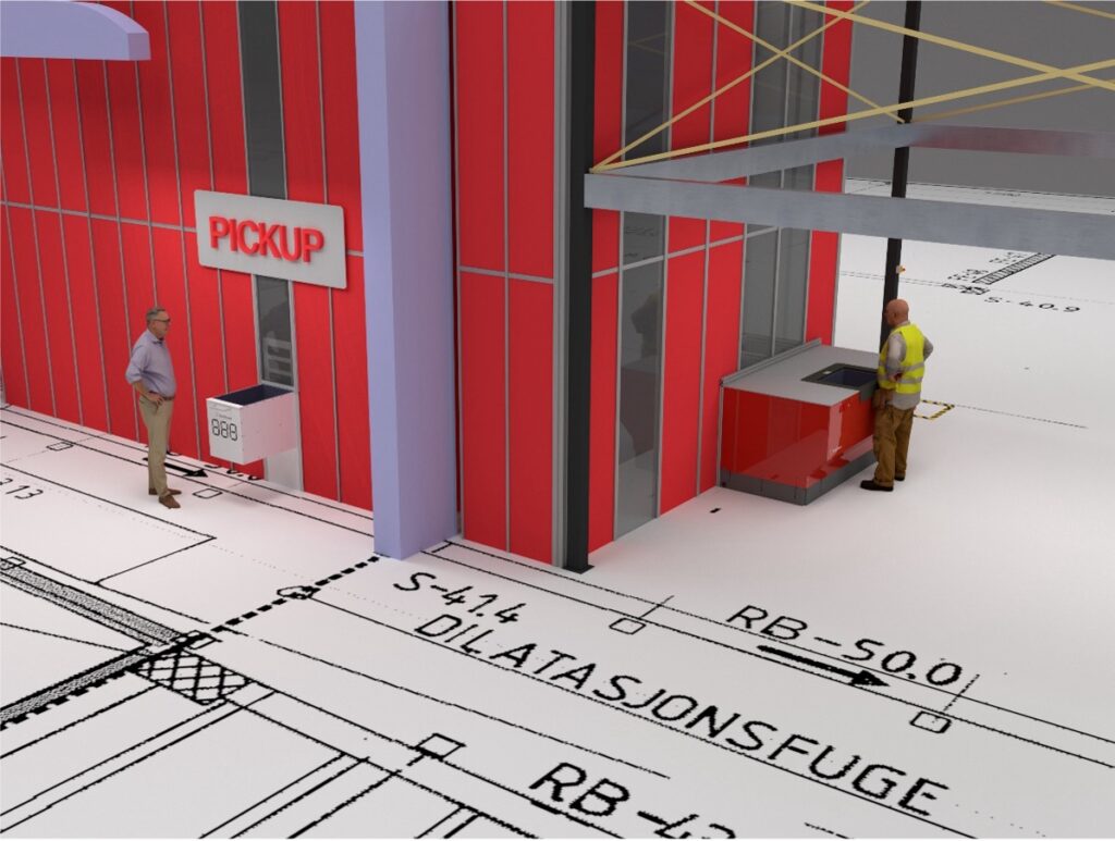 AutoStore med pick up port i Equinor