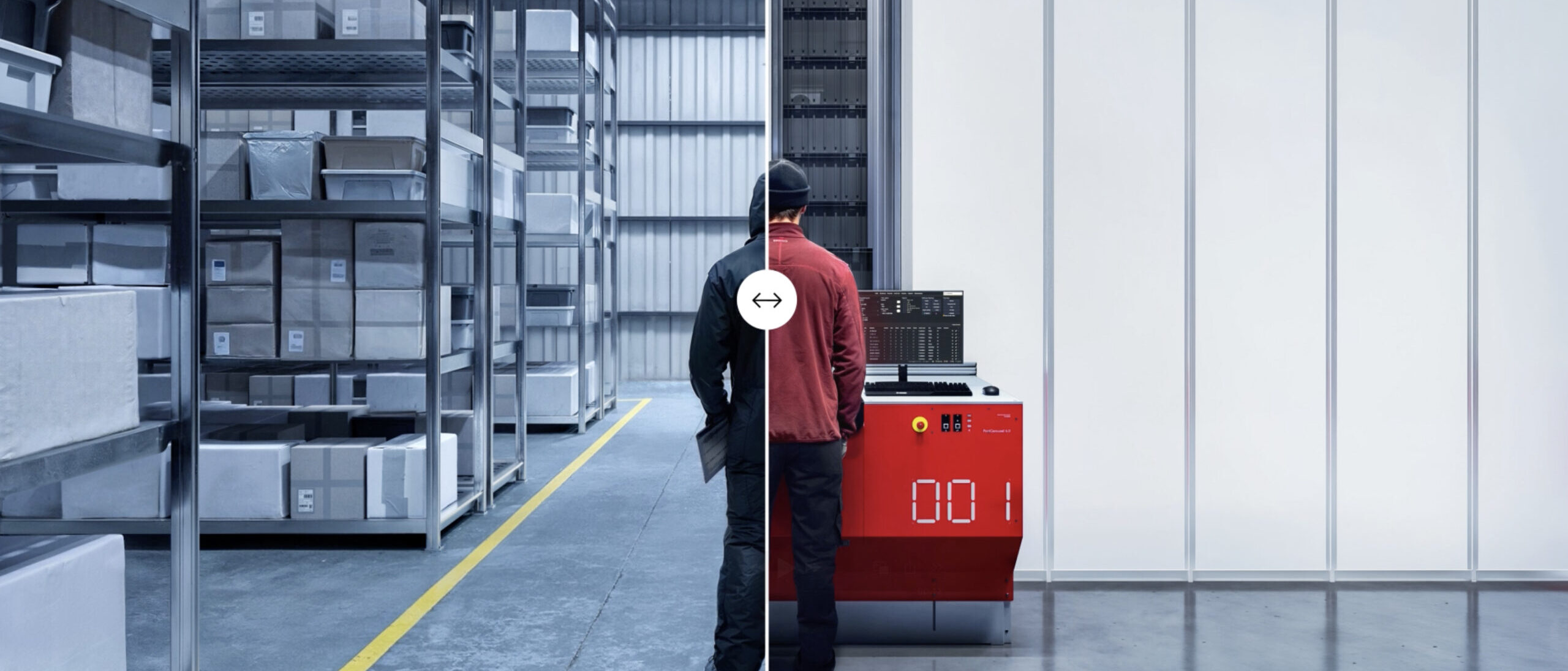 Operativa de almacenamiento frigorífico con sistema AutoStore multitemperatura, donde el picking se realiza en un entorno de trabajo confortable fuera de las zonas de congelado.