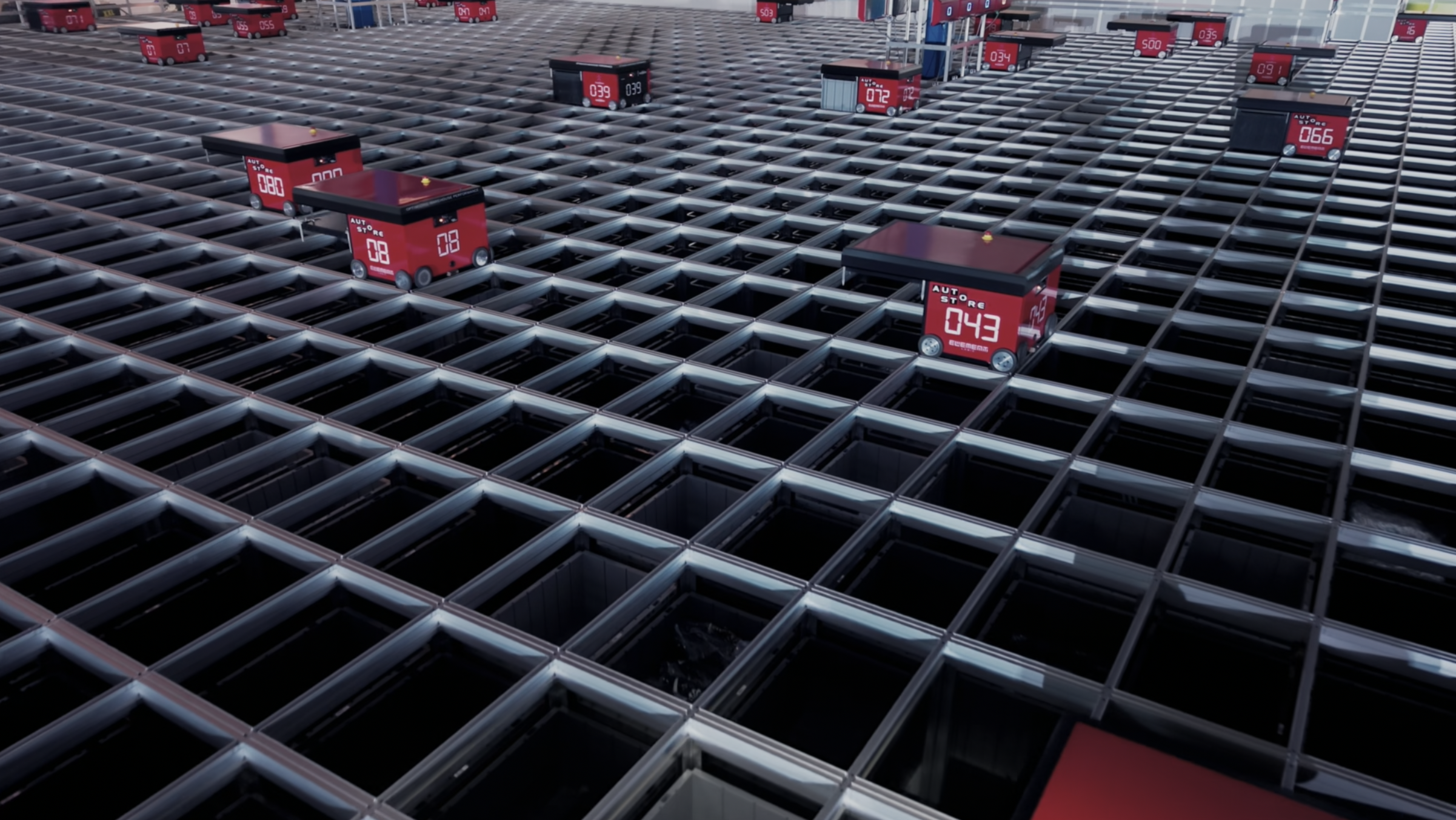 R5 robotar i AutoStore grid