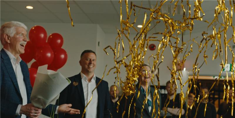 Elotec staff celebrating
