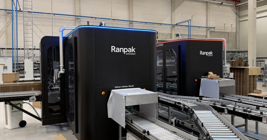 Automatisierte Verpackungslinien von Ranpak im Logistikzentrum Thalia