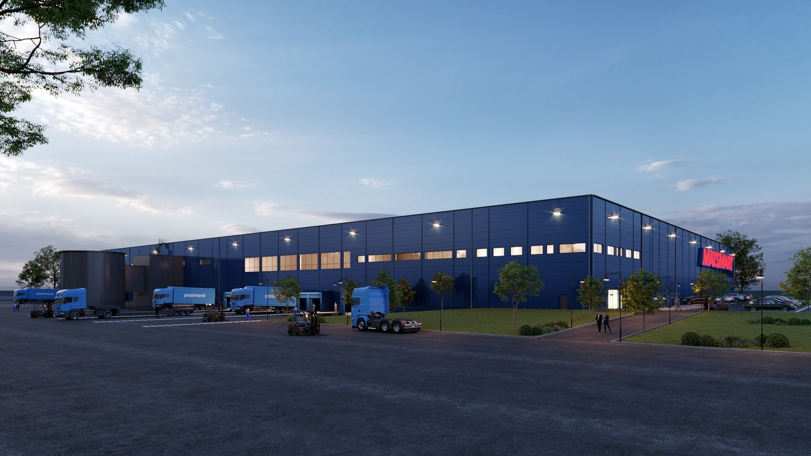 Matsmart's warehouse by night