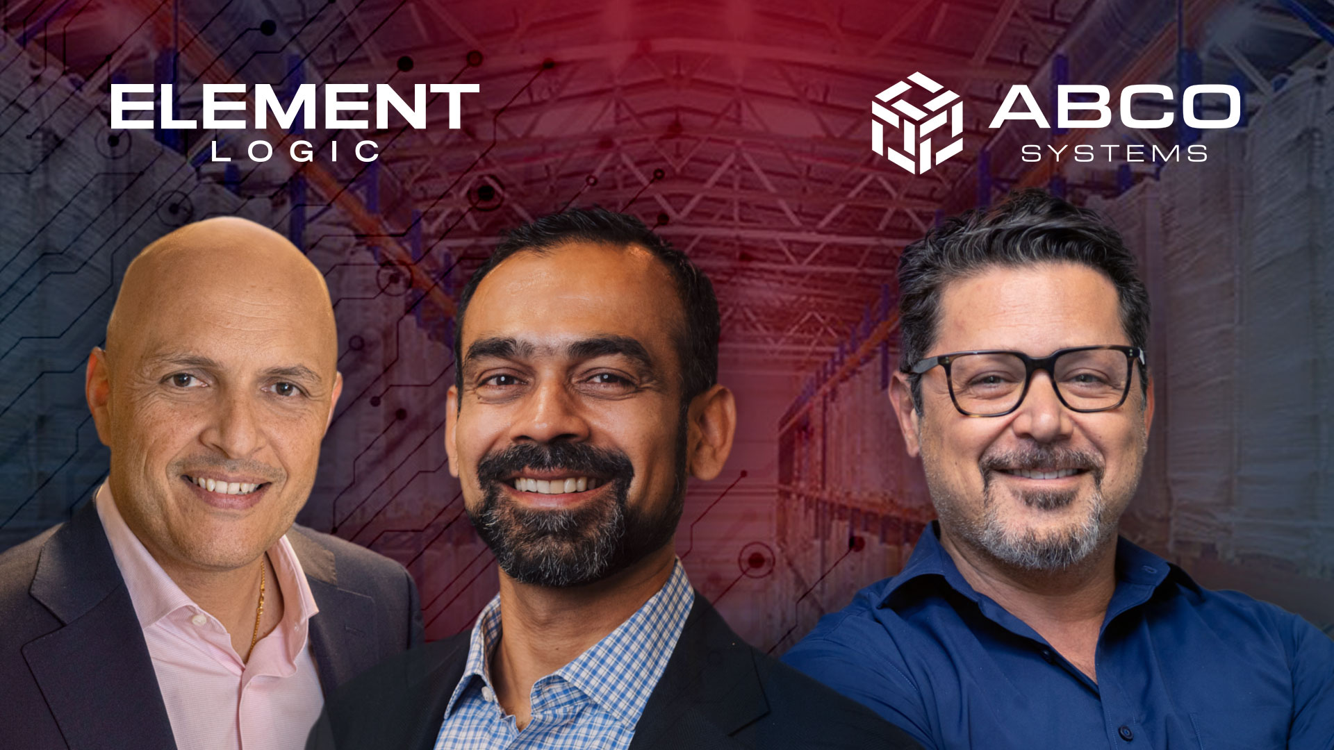 Group CEO Ankush Malhotra and CEO Americas Krish Nathan, and CEO ABCO Systems Seth Weisberg