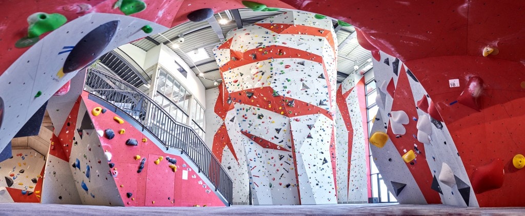Climbing and bouldering area at eXXpozed